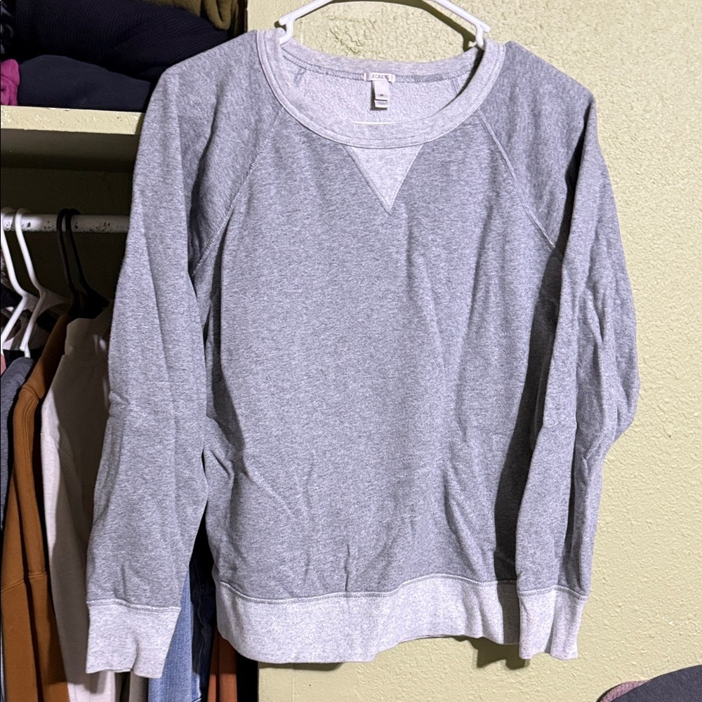 J. Crew Light Gray Crewneck Men's Sweater